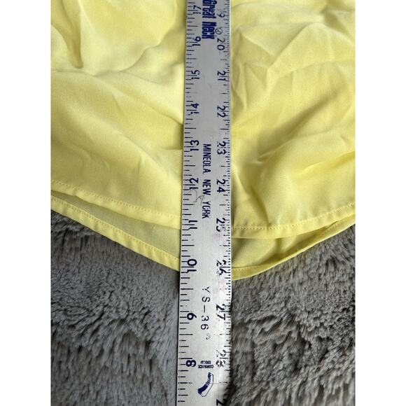 Ladies Ruched Tank Top With Zipper Very Cute Size Small Color Yellow Top Classy - Picture 4 of 9